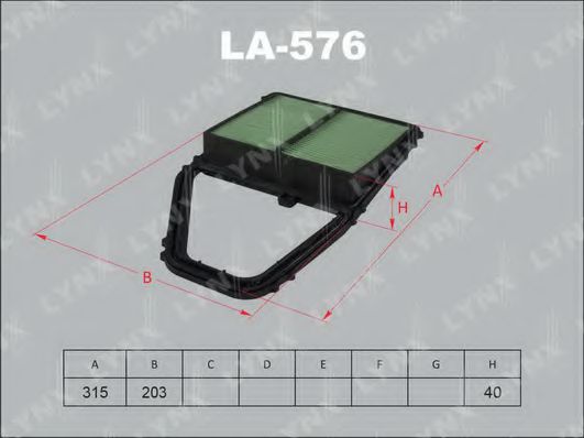 LA-576 LYNXAUTO Air Filter