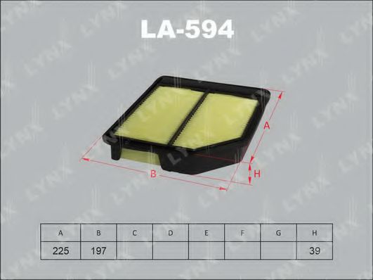 LA-594 LYNXAUTO Air Supply Air Filter