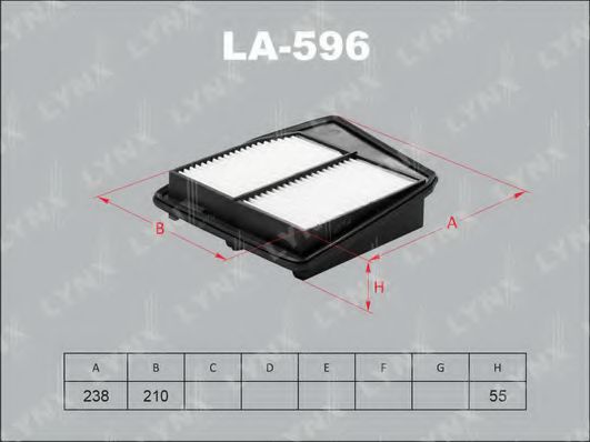 LA-596 LYNXAUTO Air Filter