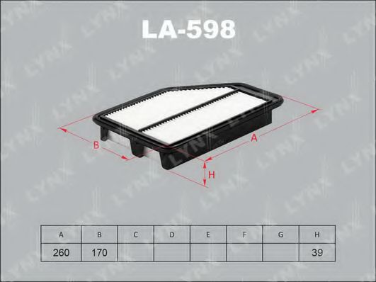 LA-598 LYNXAUTO Air Supply Air Filter