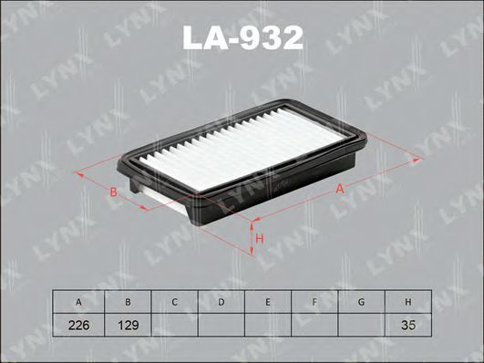 LA-932 LYNXAUTO Air Filter