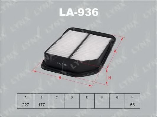 LA-936 LYNXAUTO Air Supply Air Filter