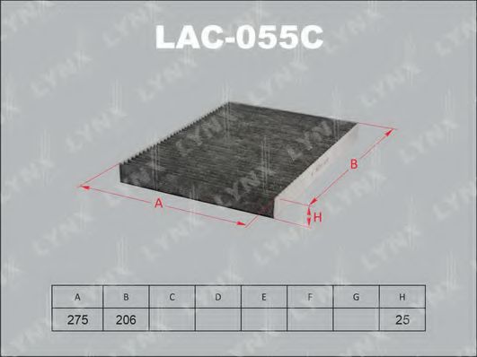 LAC-055C LYNXAUTO Heating / Ventilation Filter, interior air