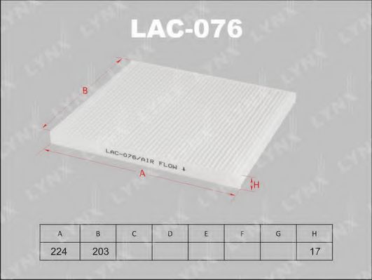 LAC-076 LYNXAUTO Filter, interior air