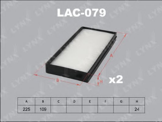 LAC-079 LYNXAUTO Filter, interior air