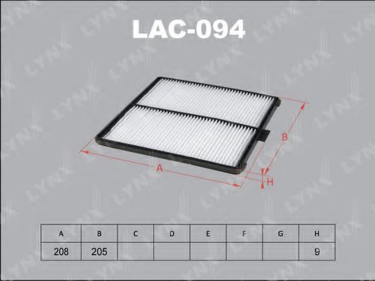 LAC-094 LYNXAUTO Filter, interior air
