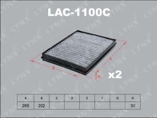 LAC-1100C LYNXAUTO Heating / Ventilation Filter, interior air