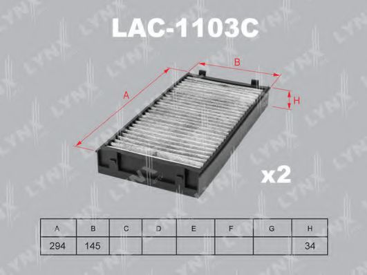 LAC-1103C LYNXAUTO Heating / Ventilation Filter, interior air