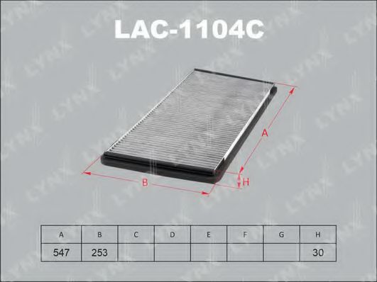 LAC-1104C LYNXAUTO Heating / Ventilation Filter, interior air