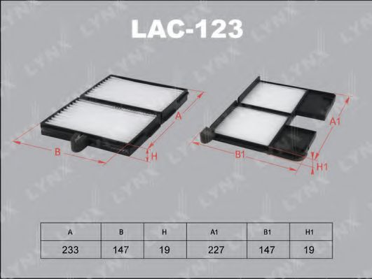 LAC-123 LYNXAUTO Filter, interior air