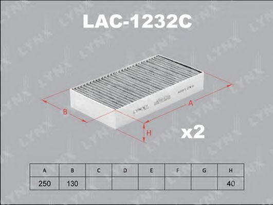 LAC-1232C LYNXAUTO Heating / Ventilation Filter, interior air