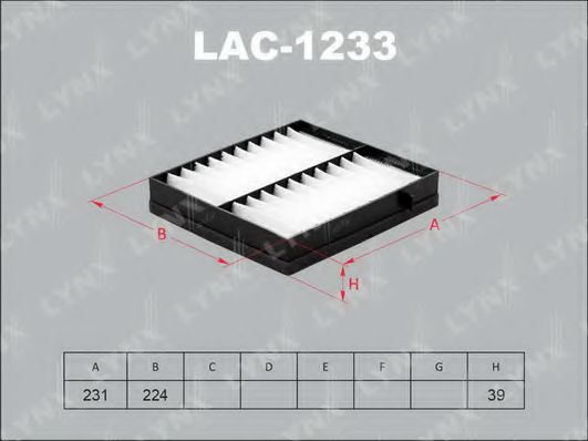 LAC-1233 LYNXAUTO Filter, interior air
