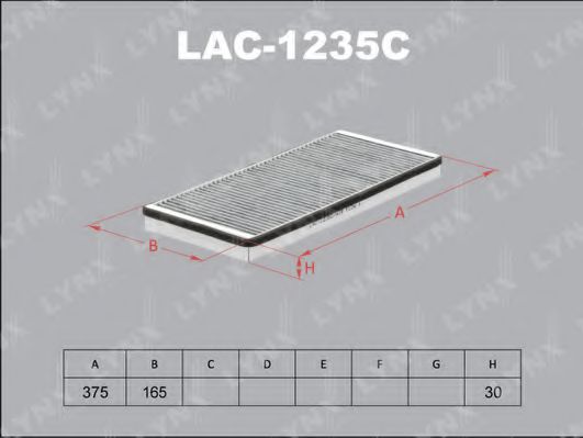 LAC-1235C LYNXAUTO Heating / Ventilation Filter, interior air