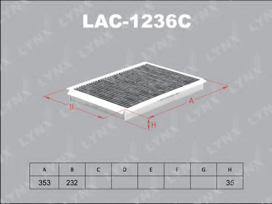 LAC-1236C LYNXAUTO Filter, interior air