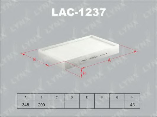 LAC-1237 LYNXAUTO Filter, interior air