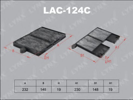 LAC-124C LYNXAUTO Filter, interior air