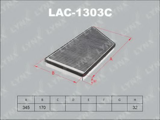 LAC-1303C LYNXAUTO Heating / Ventilation Filter, interior air