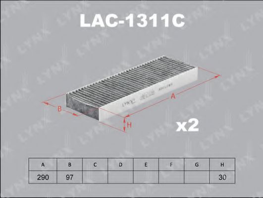 LAC-1311C LYNXAUTO Heating / Ventilation Filter, interior air