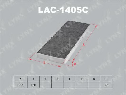 LAC-1405C LYNXAUTO Heating / Ventilation Filter, interior air