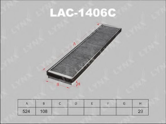 LAC-1406C LYNXAUTO Heating / Ventilation Filter, interior air