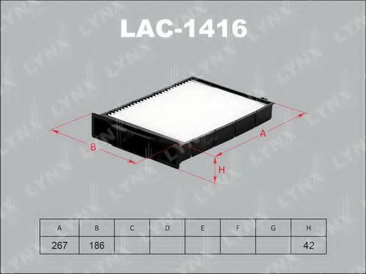 LAC-1416 LYNXAUTO Heizung/Lüftung Filter, Innenraumluft