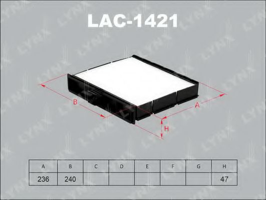 LAC-1421 LYNXAUTO Фильтр, воздух во внутренном пространстве