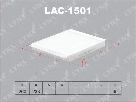 LAC-1501 LYNXAUTO Heizung/Lüftung Filter, Innenraumluft