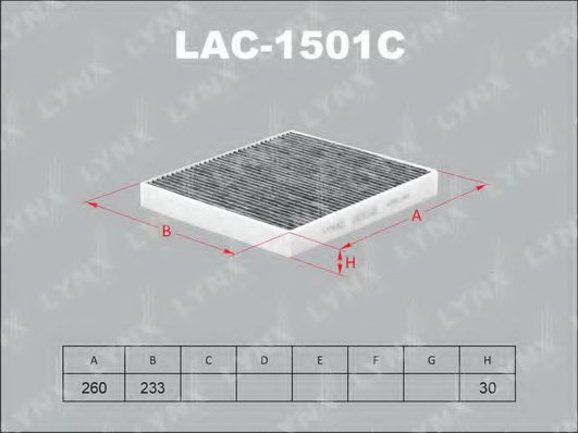 LAC-1501C LYNXAUTO Heating / Ventilation Filter, interior air