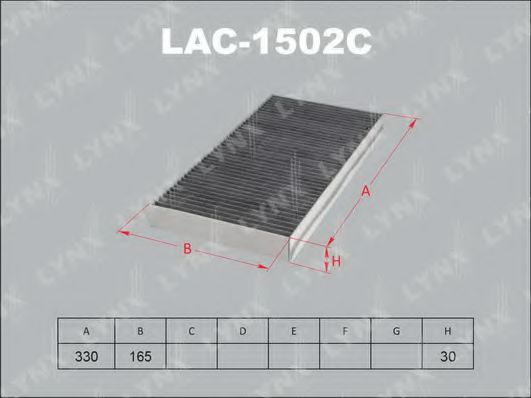 LAC-1502C LYNXAUTO Heating / Ventilation Filter, interior air