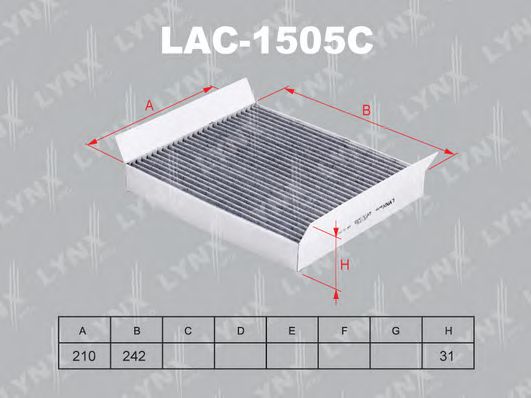 LAC-1505C LYNXAUTO Heating / Ventilation Filter, interior air