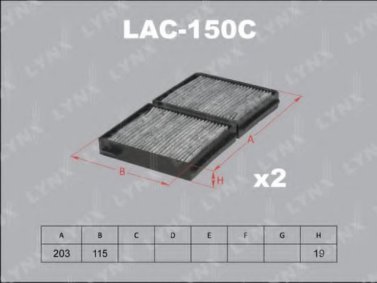 LAC-150C LYNXAUTO Filter, interior air