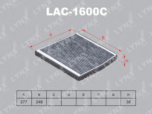 LAC-1600C LYNXAUTO Filter, interior air