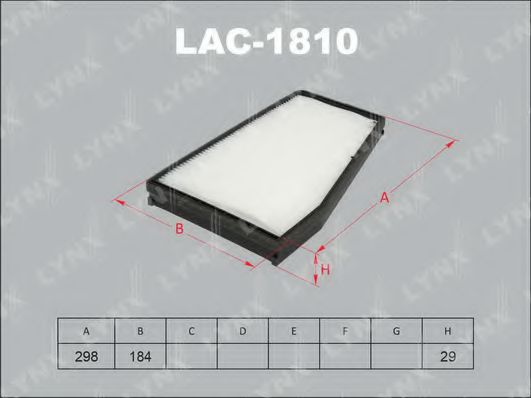 LAC-1810 LYNXAUTO Фильтр, воздух во внутренном пространстве
