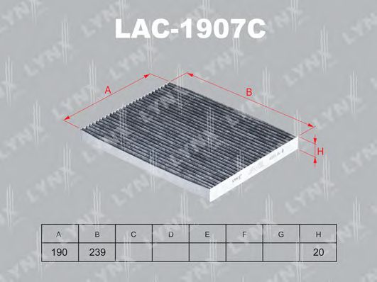 LAC-1907C LYNXAUTO Filter, interior air