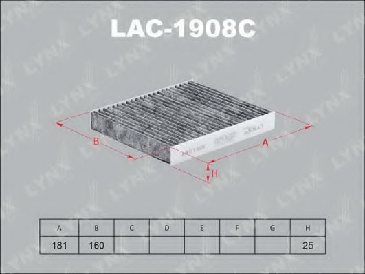 LAC-1908C LYNXAUTO Filter, interior air