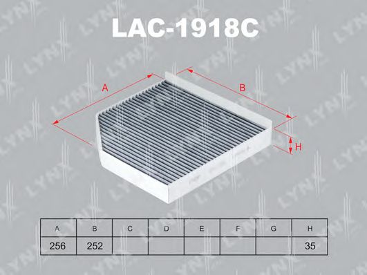 LAC-1918C LYNXAUTO Heating / Ventilation Filter, interior air