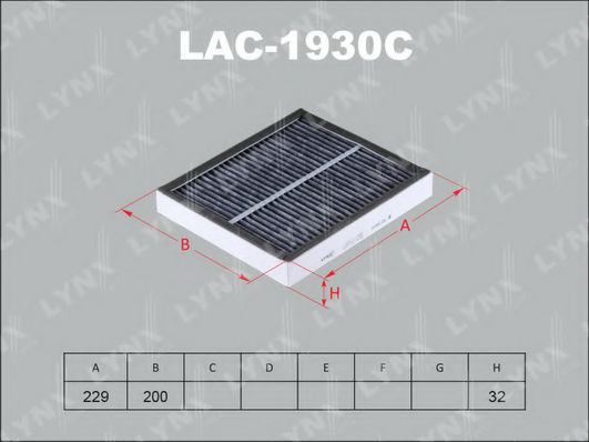 LAC-1930C LYNXAUTO Heating / Ventilation Filter, interior air