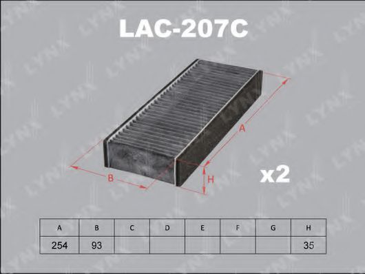 LAC-207C LYNXAUTO Filter, interior air