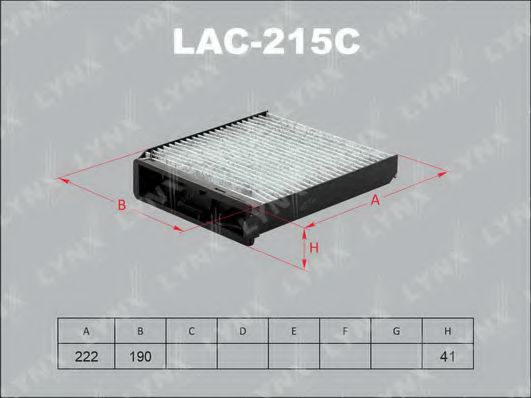 LAC-215C LYNXAUTO Filter, interior air