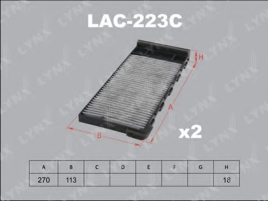 LAC-223C LYNXAUTO Heizung/Lüftung Filter, Innenraumluft