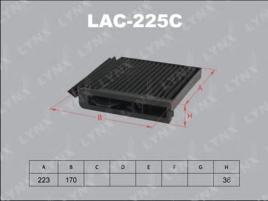 LAC-225C LYNXAUTO Heating / Ventilation Filter, interior air