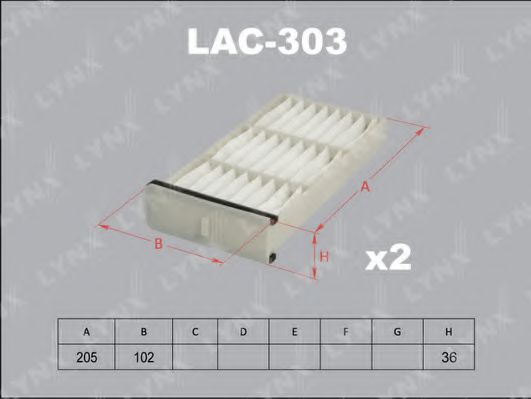 LAC-303 LYNXAUTO Heating / Ventilation Filter, interior air