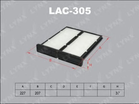 LAC-305 LYNXAUTO Heating / Ventilation Filter, interior air