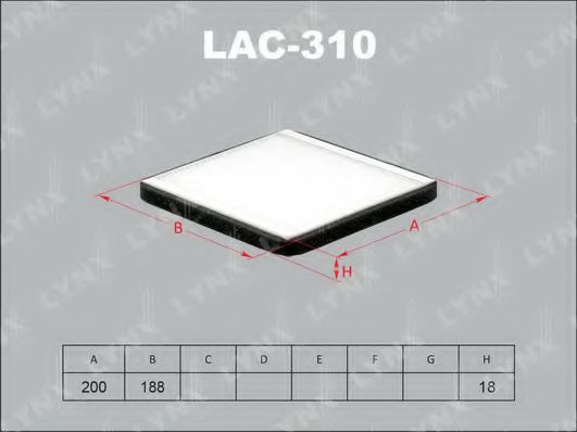 LAC-310 LYNXAUTO Filter, interior air