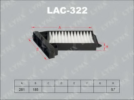 LAC-322 LYNXAUTO Filter, interior air