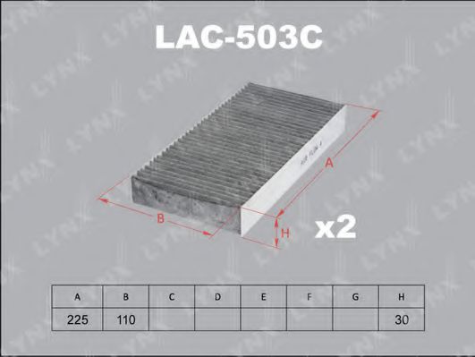 LAC-503C LYNXAUTO Heating / Ventilation Filter, interior air