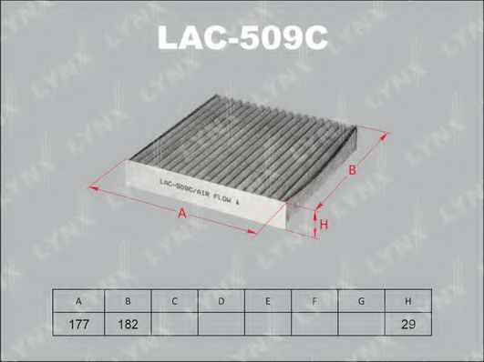LAC-509C LYNXAUTO Heating / Ventilation Filter, interior air