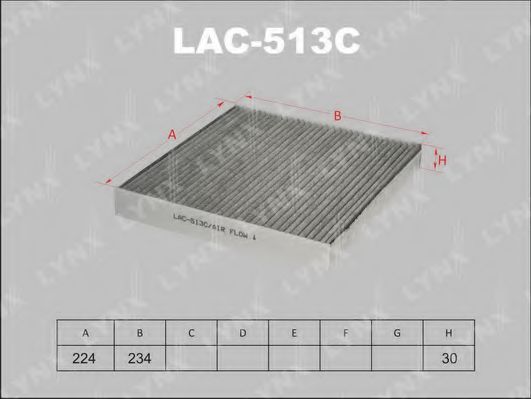 LAC-513C LYNXAUTO Heating / Ventilation Filter, interior air