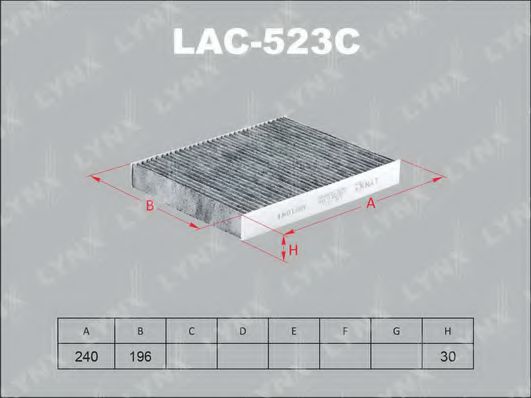 LAC-523C LYNXAUTO Heating / Ventilation Filter, interior air
