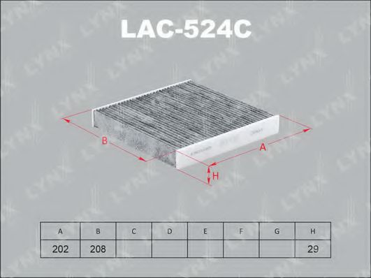 LAC-524C LYNXAUTO Filter, interior air